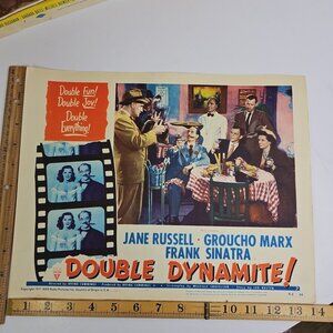 Original 1951 DOUBLE DYNAMITE Lobby Card 11x14 Frank Sinatra Groucho Marx...
